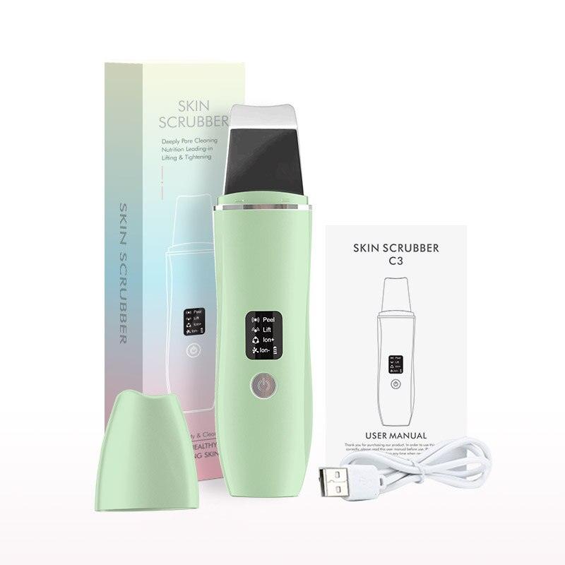 DermiClear - Ultrasone diepreinigende huidscrubber - whambeauty