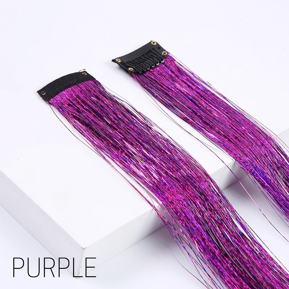 Glittery Tinsel Hair Extension - whambeauty