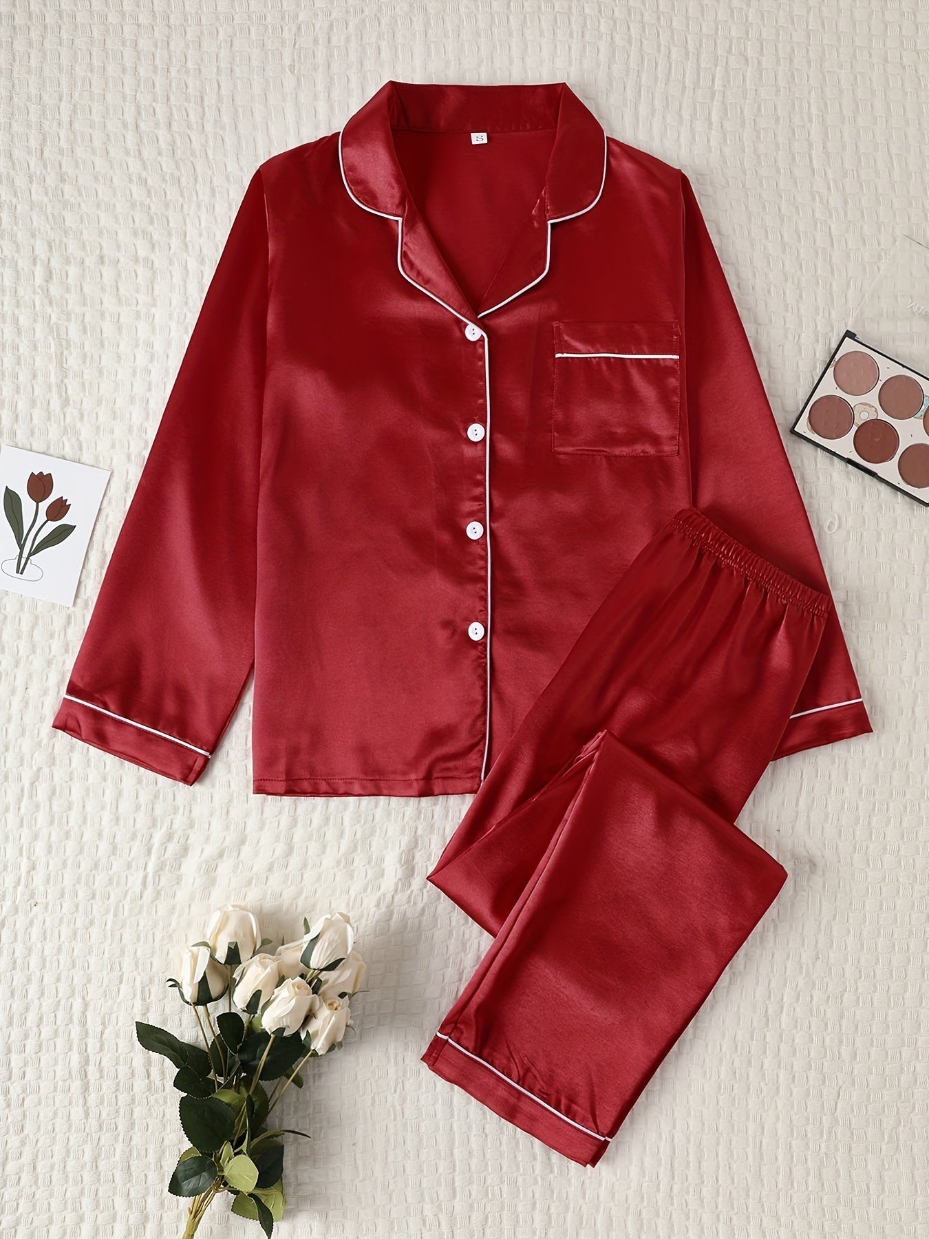 SlumberLux | Satin Elegance Pajama Set