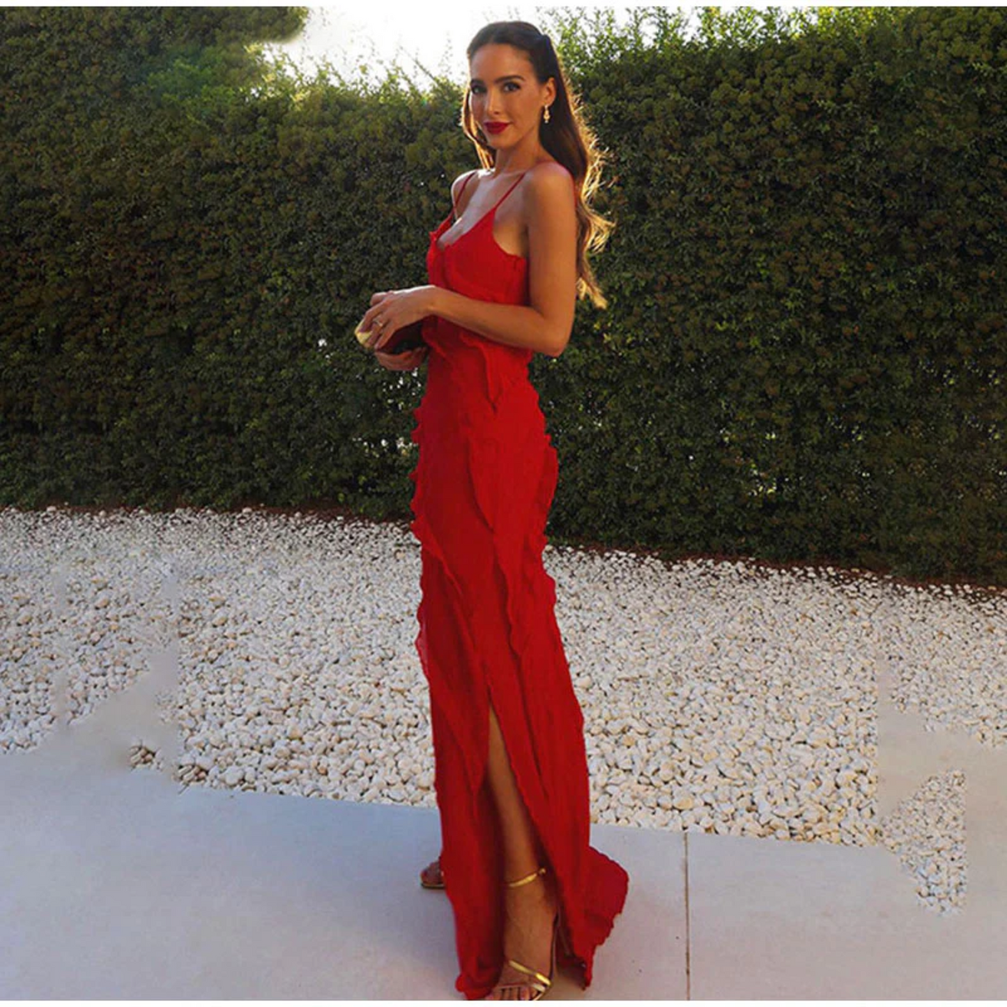 Auristelle | Maxi jurk met ruffles