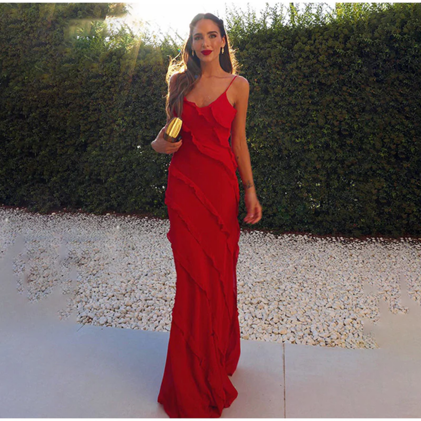 Auristelle | Maxi jurk met ruffles