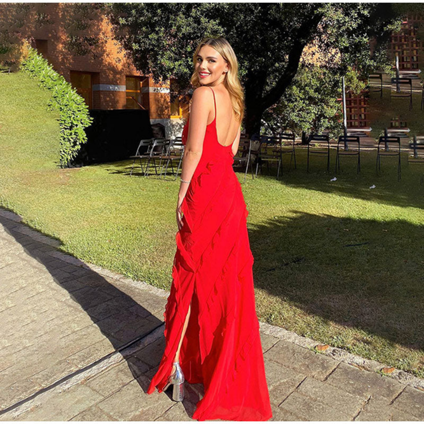 Auristelle | Maxi jurk met ruffles