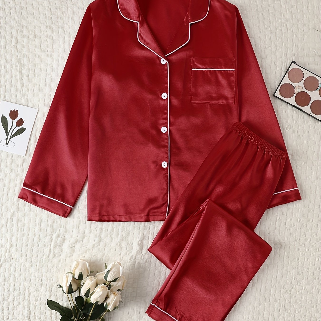 SlumberLux | Satin Elegance Pajama Set