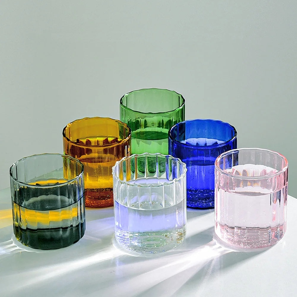LumeSip | Stralend geribbeld glazen set