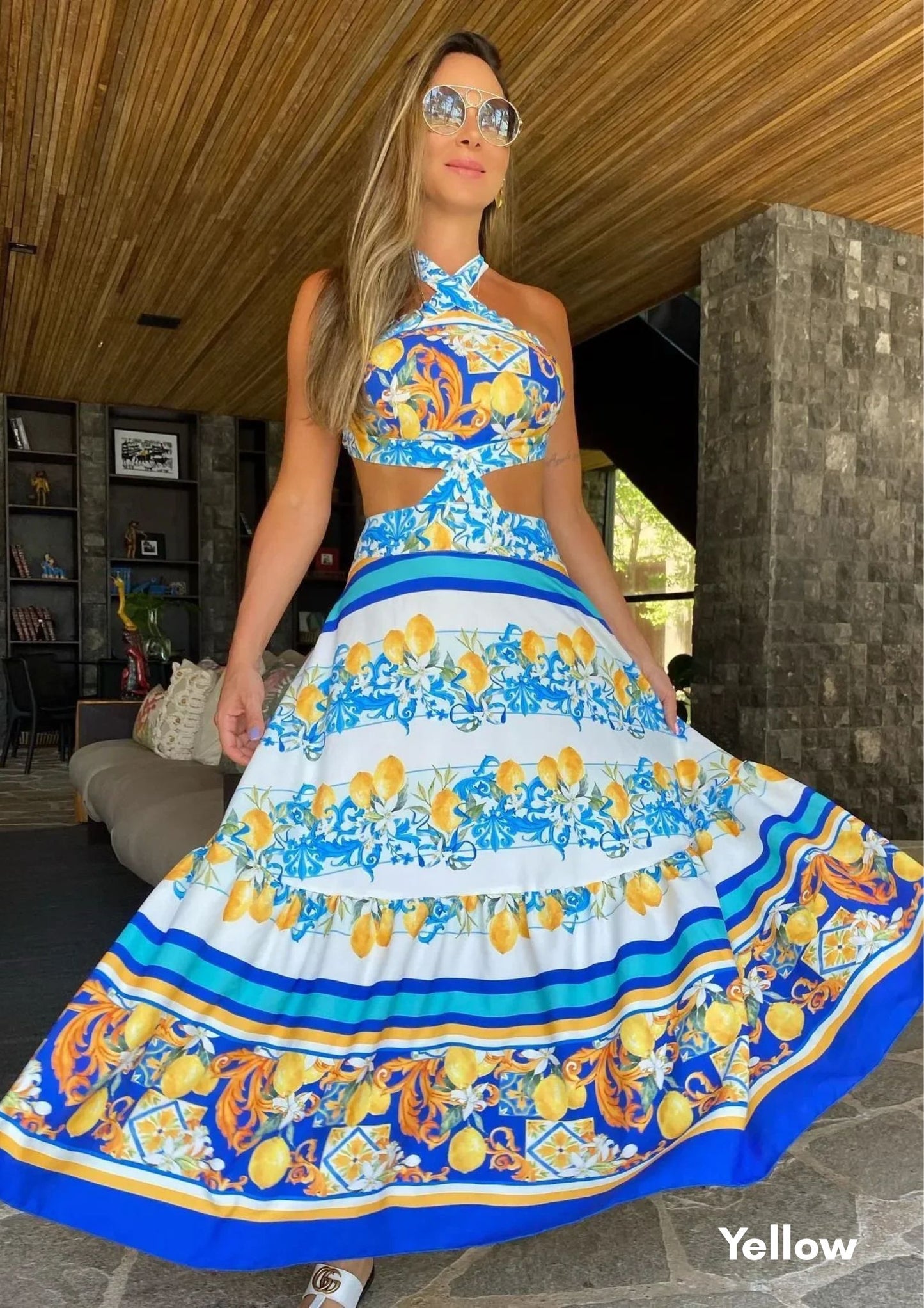 Solenyae | Boho Spirit Gedrukte Jurk