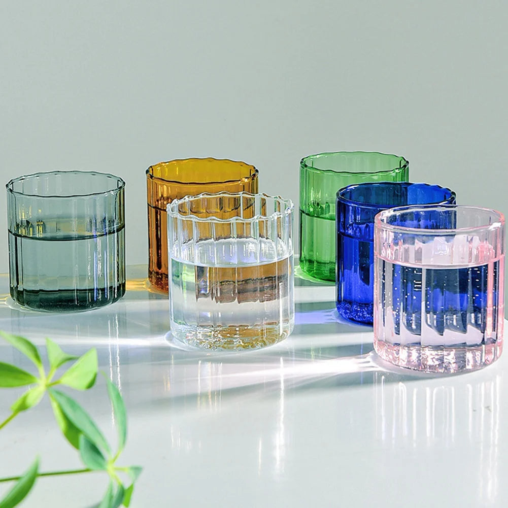 LumeSip | Stralend geribbeld glazen set