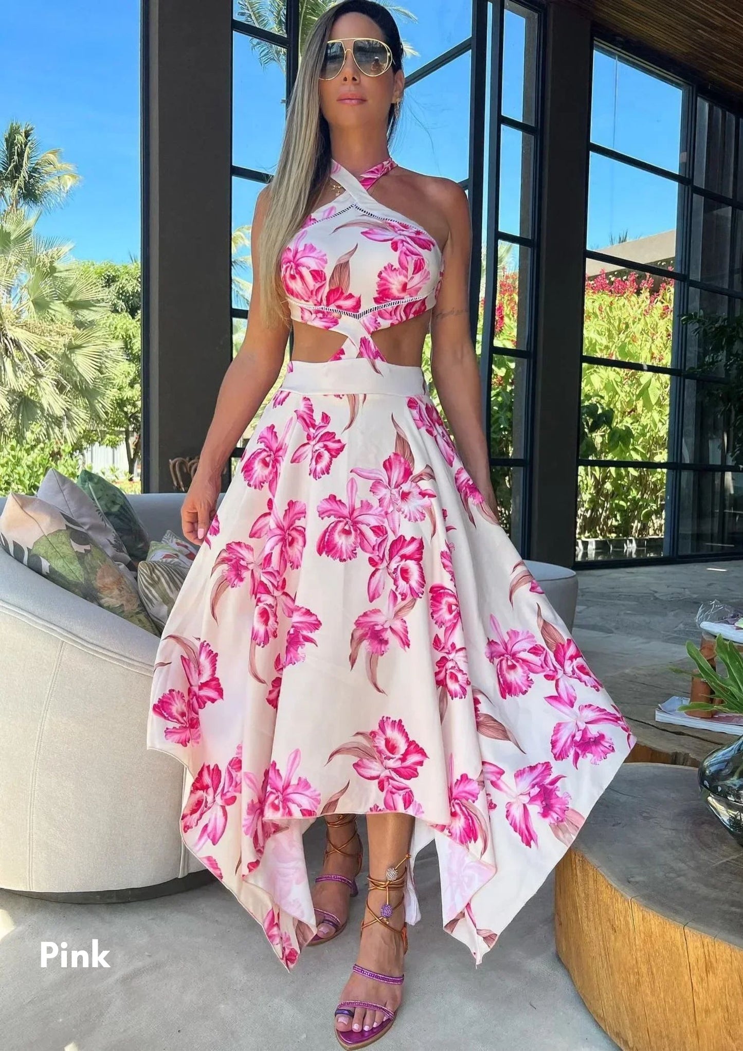 Solenyae | Boho Spirit Gedrukte Jurk