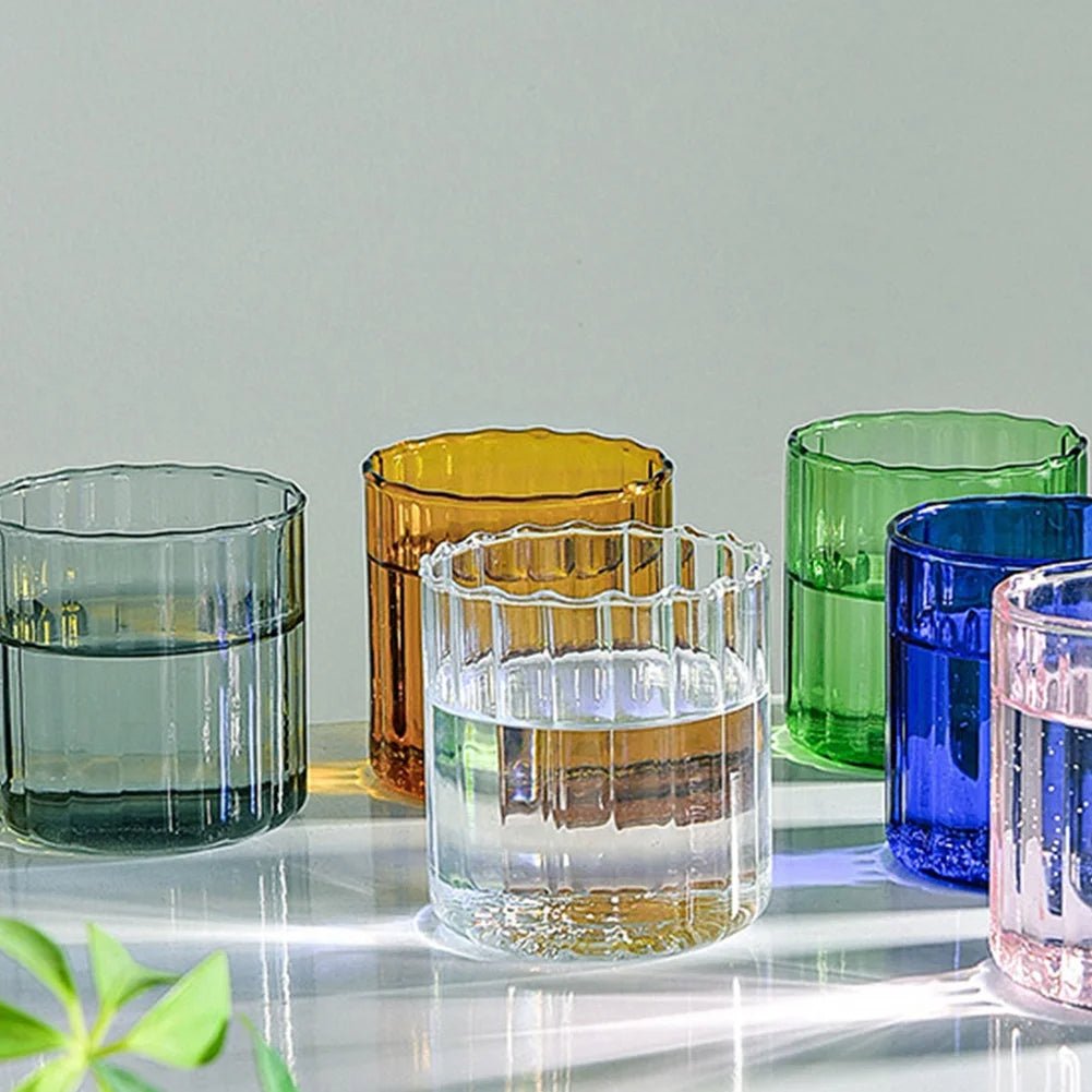 LumeSip | Stralend geribbeld glazen set