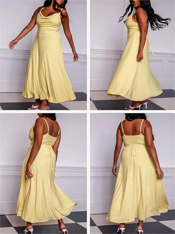 Bianca | Gedrapeerde Elegantie Maxi Dress