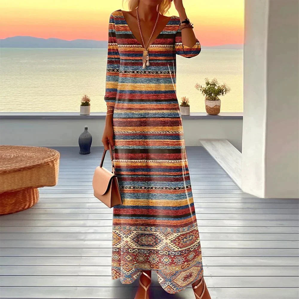Jamaica | De gedrukte Poise Midi Dress