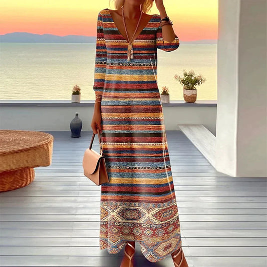 Jamaica | De gedrukte Poise Midi Dress