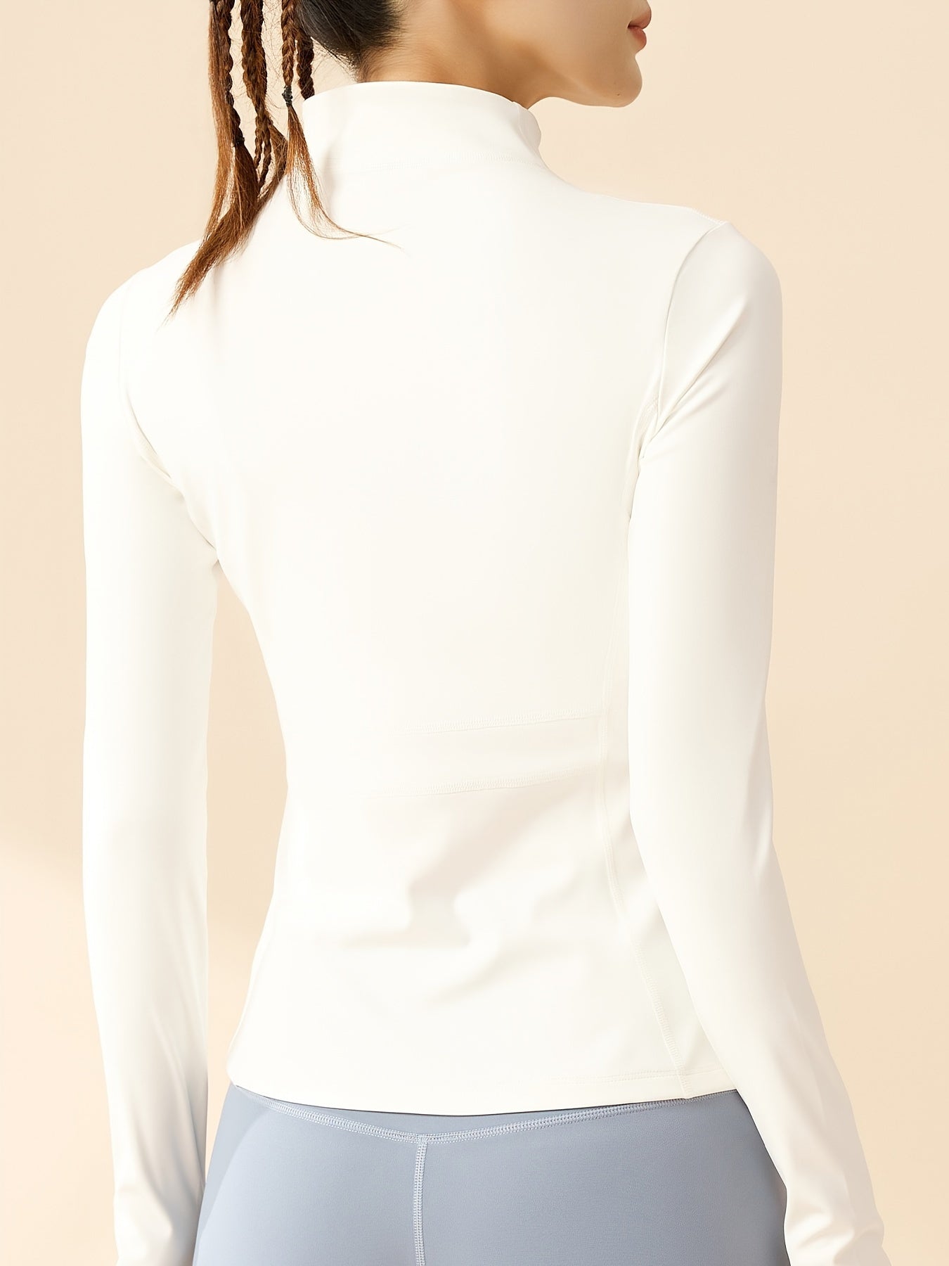 Grace | Cropped sportjack met ademende stof en staande kraag