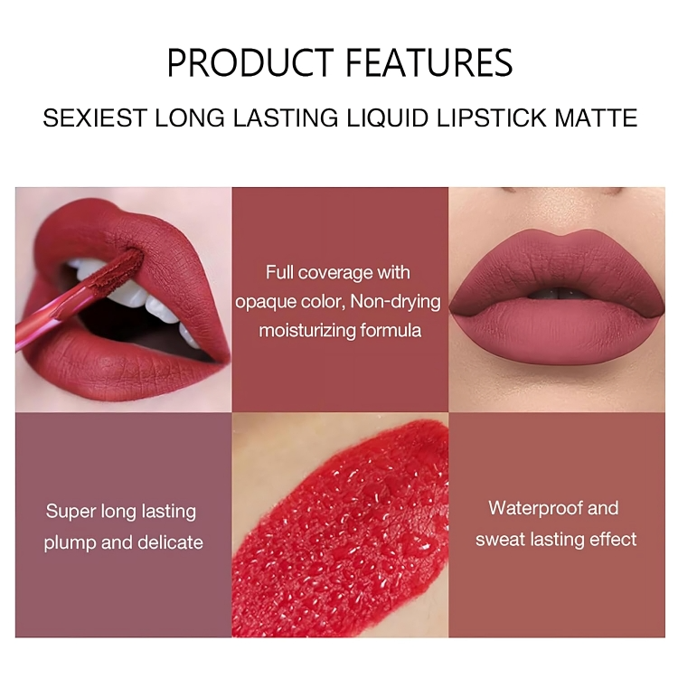 VelvetKiss | Matte vloeibare lippenstift kit