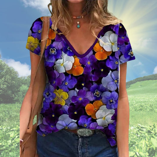 BloomVibe | Handtekening Bloemen Statement T-shirt