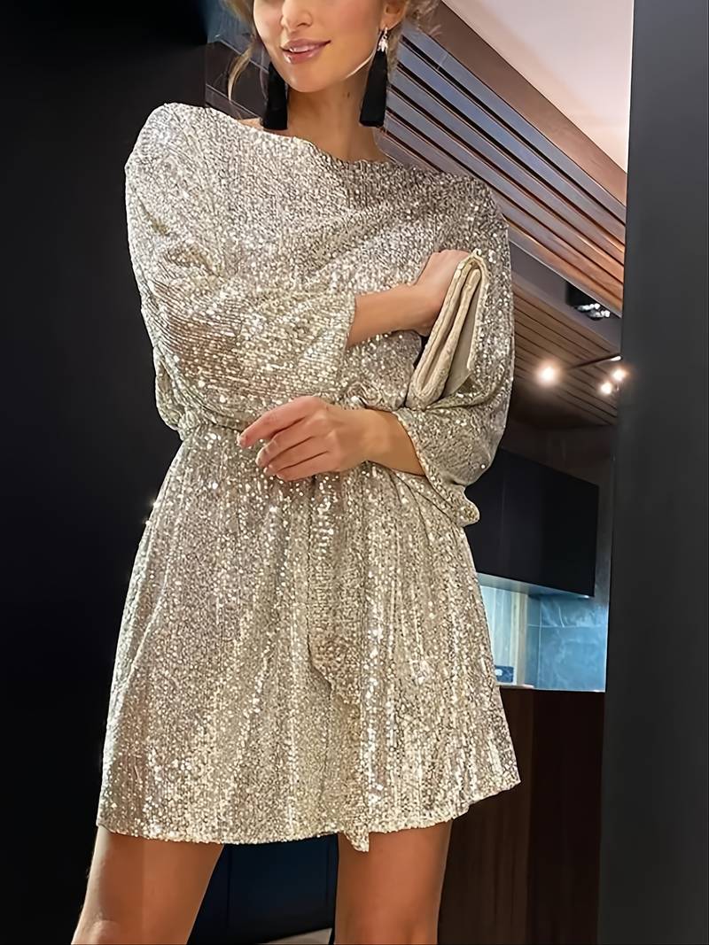 Valarelle | Liora strass feestjurk met riem