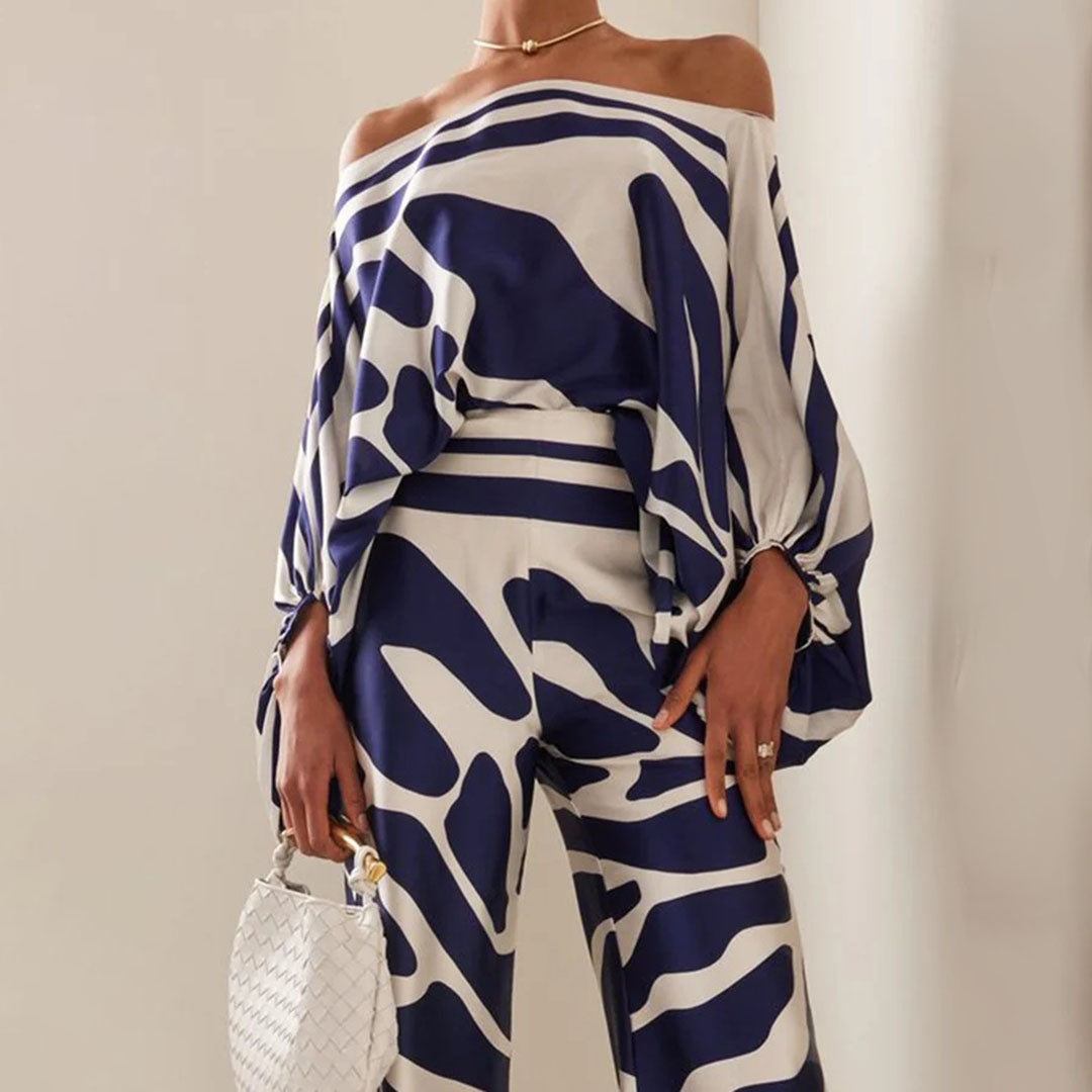 ZyraBloom | Elegante Tweedelige Satijnen Dames Set
