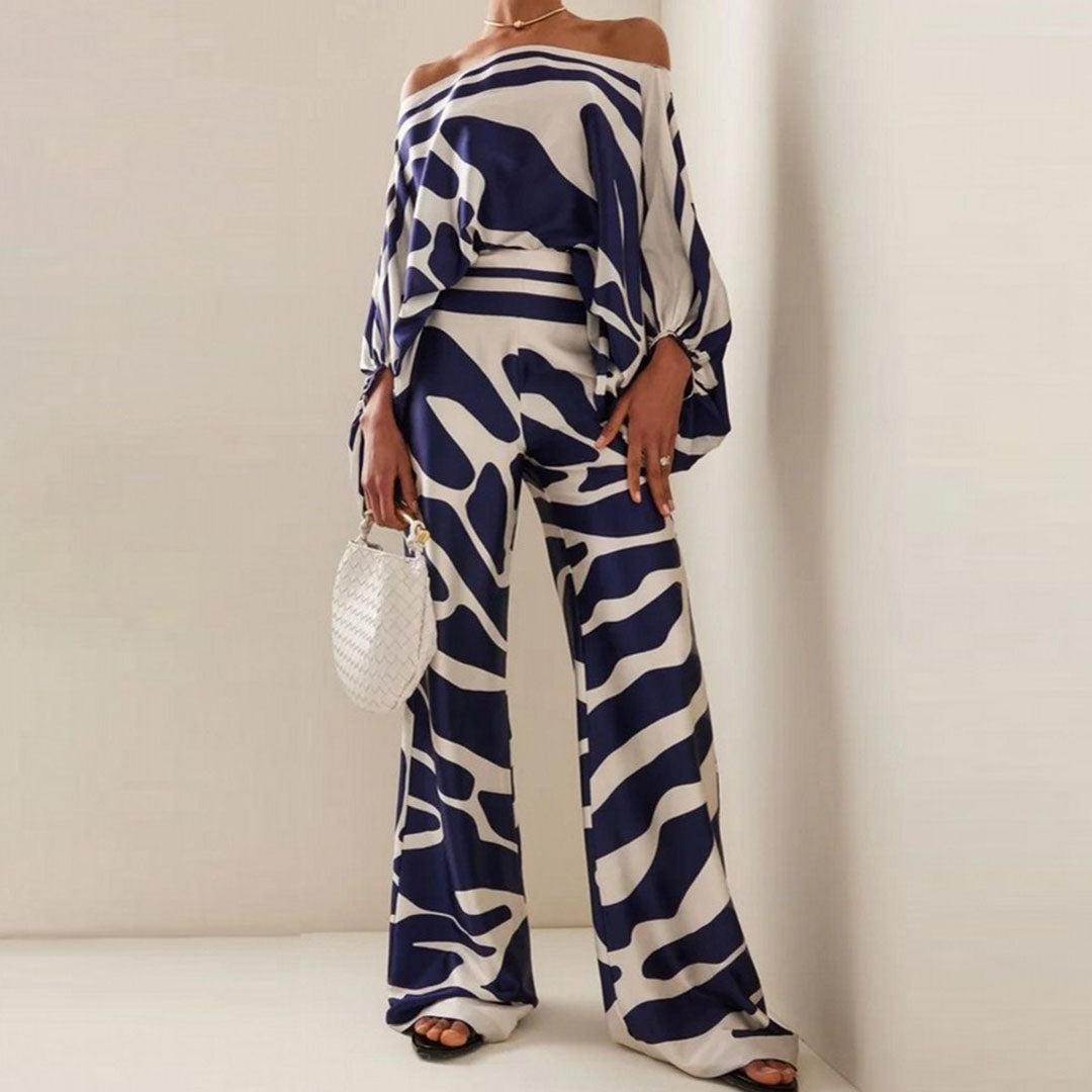 ZyraBloom | Elegante Tweedelige Satijnen Dames Set