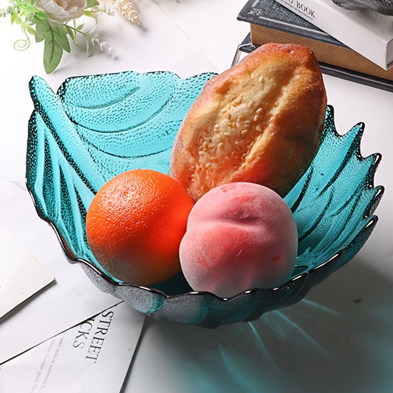 FeatherFlare | Elegante glazen saladekom met verenpatroon - perfect voor salades, fruit en interieurdecoratie