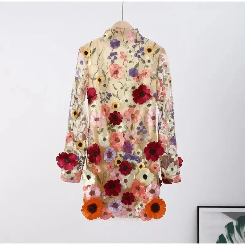 Faura | Bloom jurk met hoge kraag