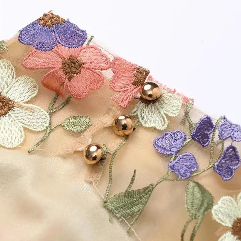Faura | Bloom jurk met hoge kraag