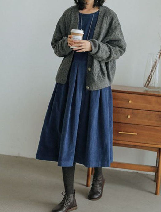 Cordeliane | Parisian Grace Corduroy Jurk