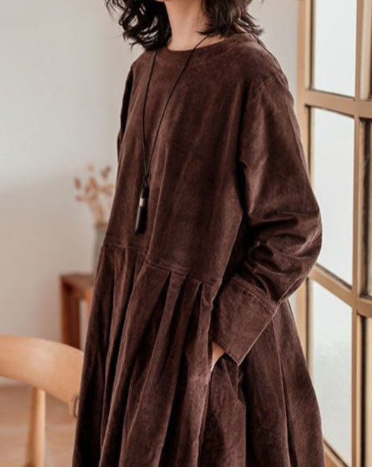 Cordeliane | Parisian Grace Corduroy Jurk