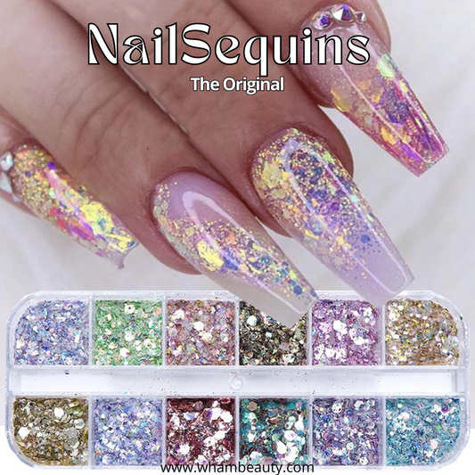 NailSequins | Spiegel Iridescent Gemengde Hexagon Nail Glitter Pailletten