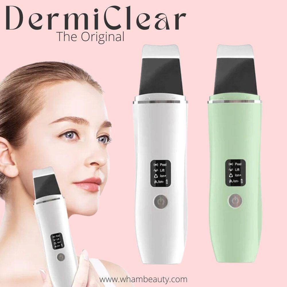 DermiClear - Ultrasone diepreinigende huidscrubber - whambeauty