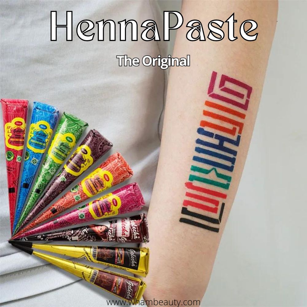 HennaPaste | Henna Tattoo Pasta voor tijdelijke doe-het-zelf tatoeage