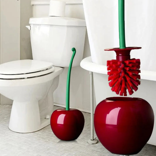 CherryFlush | Elegante Kersen Toiletborstelgarnituur