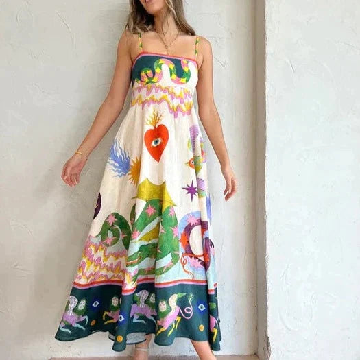 Venna | Maxi Dress Gebeeldhouwde Elegantie