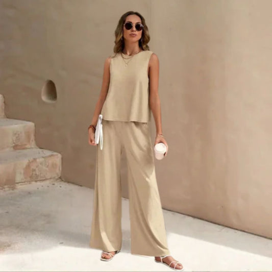 Solevra | Elegante mouwloze tweedelige set