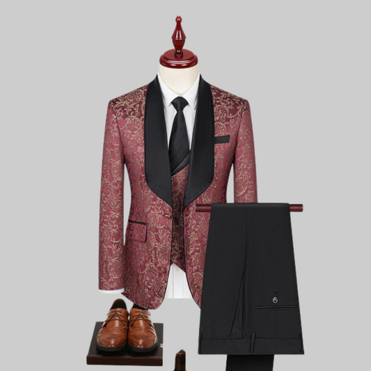 Valmorin | De kunst van Statement Elegance in een 3-delige Paisley Dinner Suit