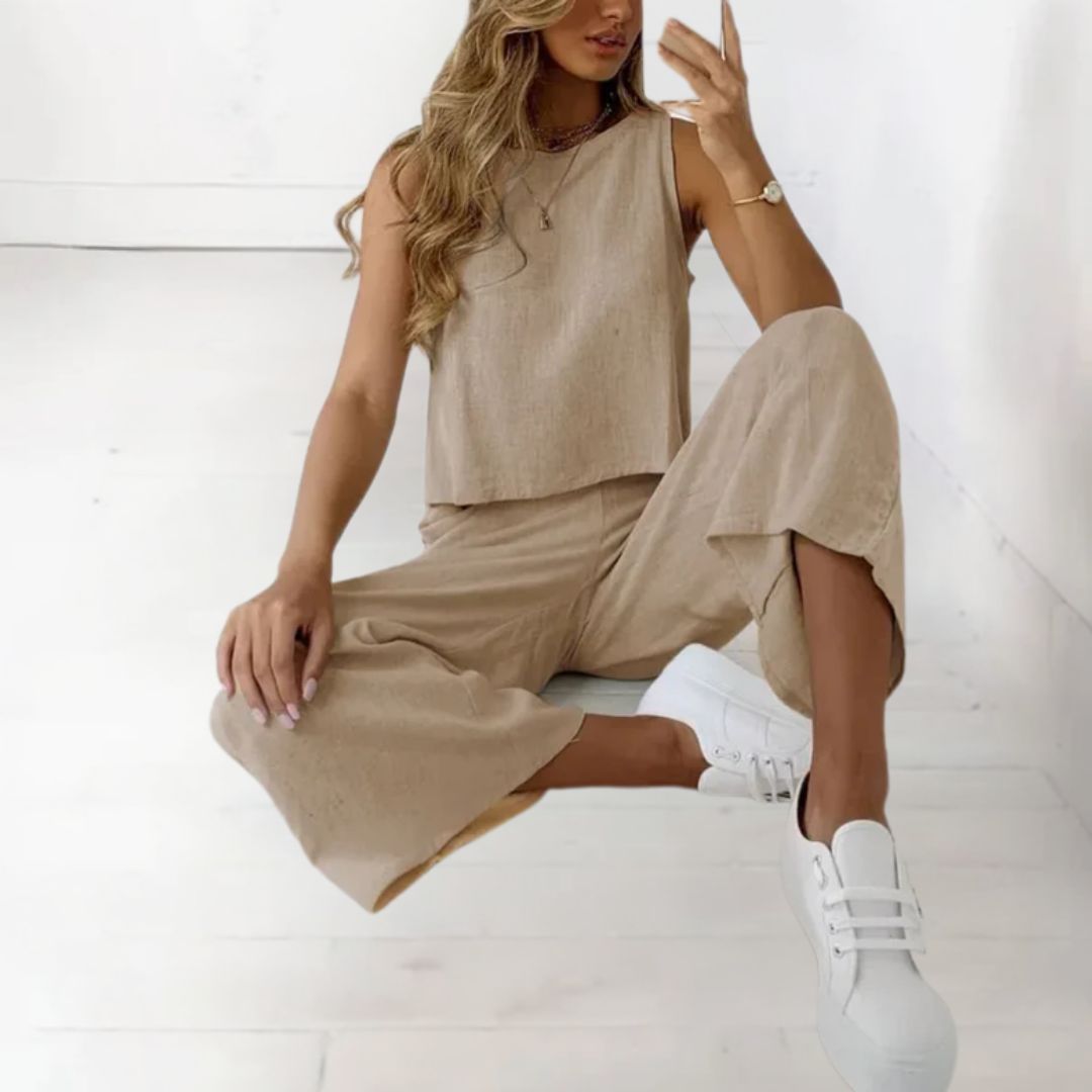 Ivanna | 2-Delige Linnen Dames Set
