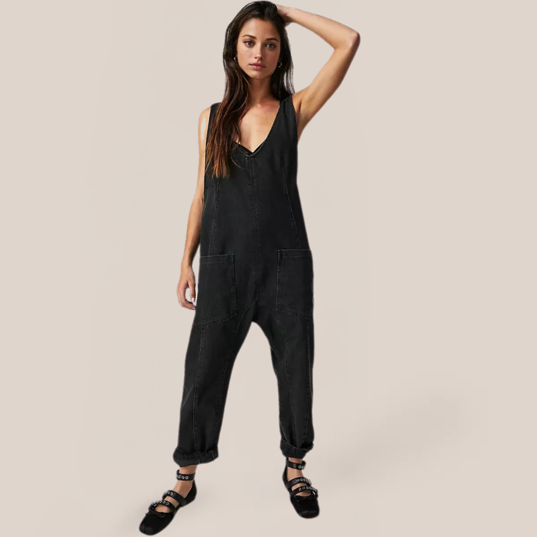 Junavra | Moeiteloze denim harem jumpsuit
