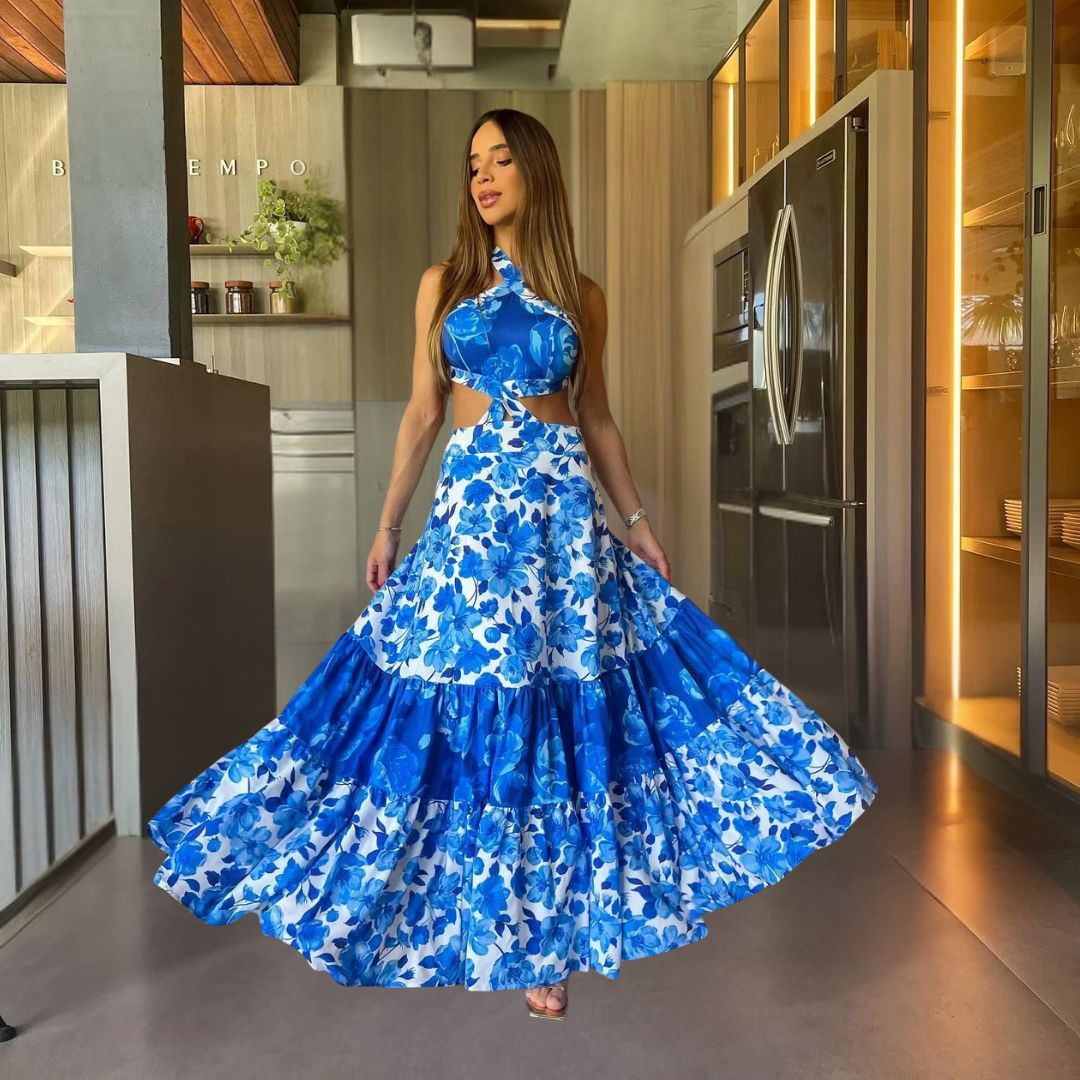 Solenyae | Boho Spirit Gedrukte Jurk