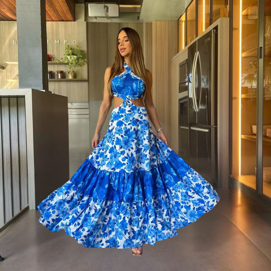 Solenyae | Boho Spirit Gedrukte Jurk