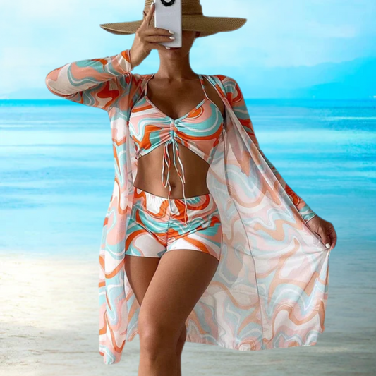 BloomFit | 3-delige bikiniset met bloemenprint