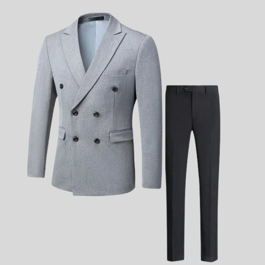 Jerick | Kostuum met gestreepte blazer en broek met ingekeepte revers