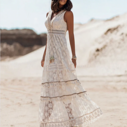 Lunavara | Boho Dreamscape Maxi Dress