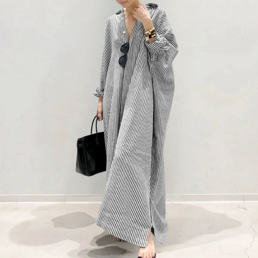 Skye | Gestreepte modejurk
