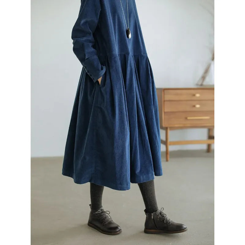 Cordeliane | Parisian Grace Corduroy Jurk