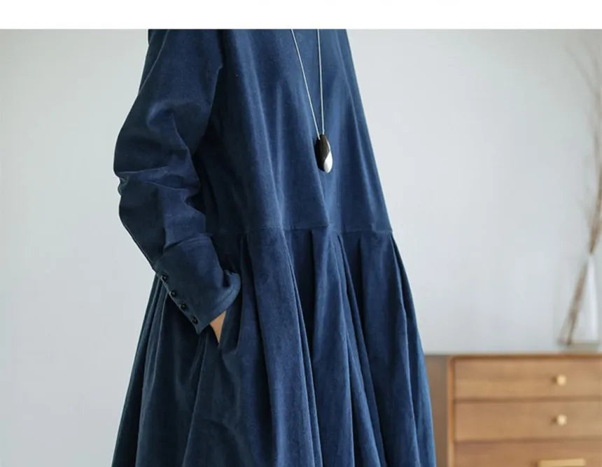 Cordeliane | Parisian Grace Corduroy Jurk