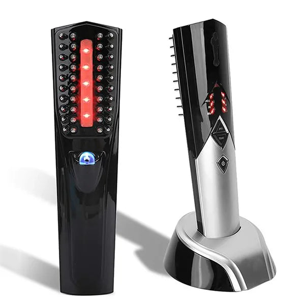 LuxeGrow | Laser Hair Growth Kam met vibrerende therapie voor dikker, voller haar