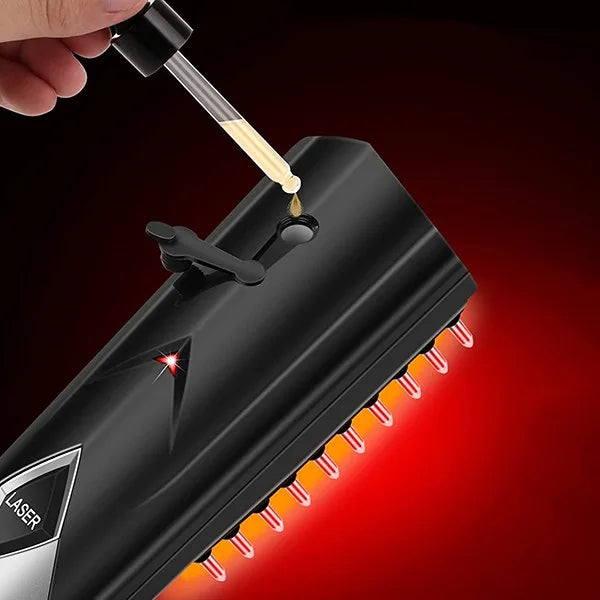 LuxeGrow | Laser Hair Growth Kam met vibrerende therapie voor dikker, voller haar