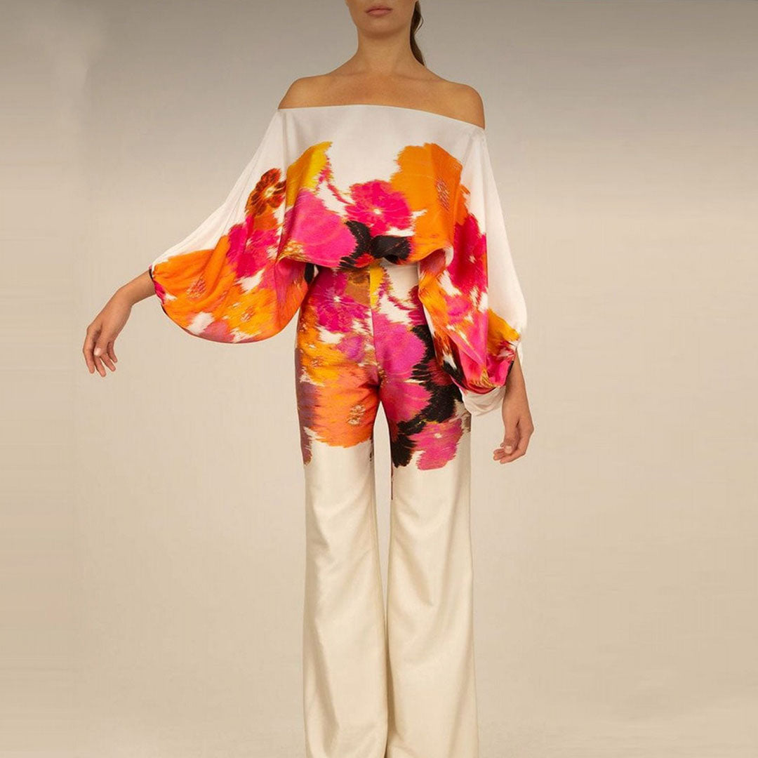 ZyraBloom | Elegante Tweedelige Satijnen Dames Set
