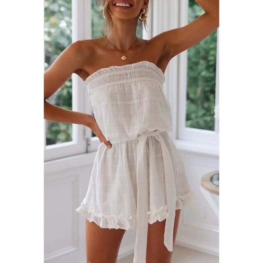 Solaire | Boho Luxe Off-Shoulder Playsuit