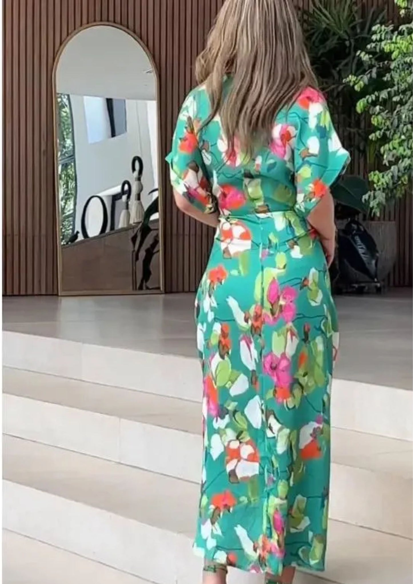 Blenda | De Bloombound Maxi Dress met vetersluiting