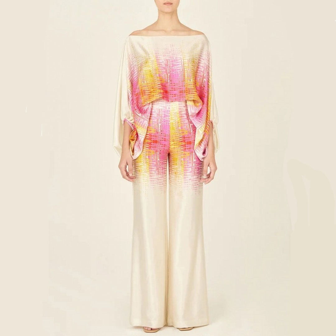ZyraBloom | Elegante Tweedelige Satijnen Dames Set