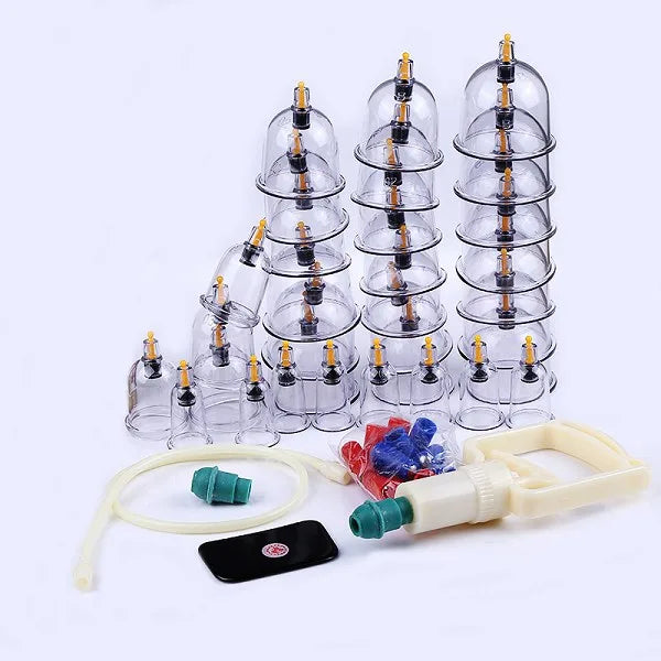 RejuvaCups | 32-kops Cupping-therapieset met pomppistool voor spierverlichting en ontgifting